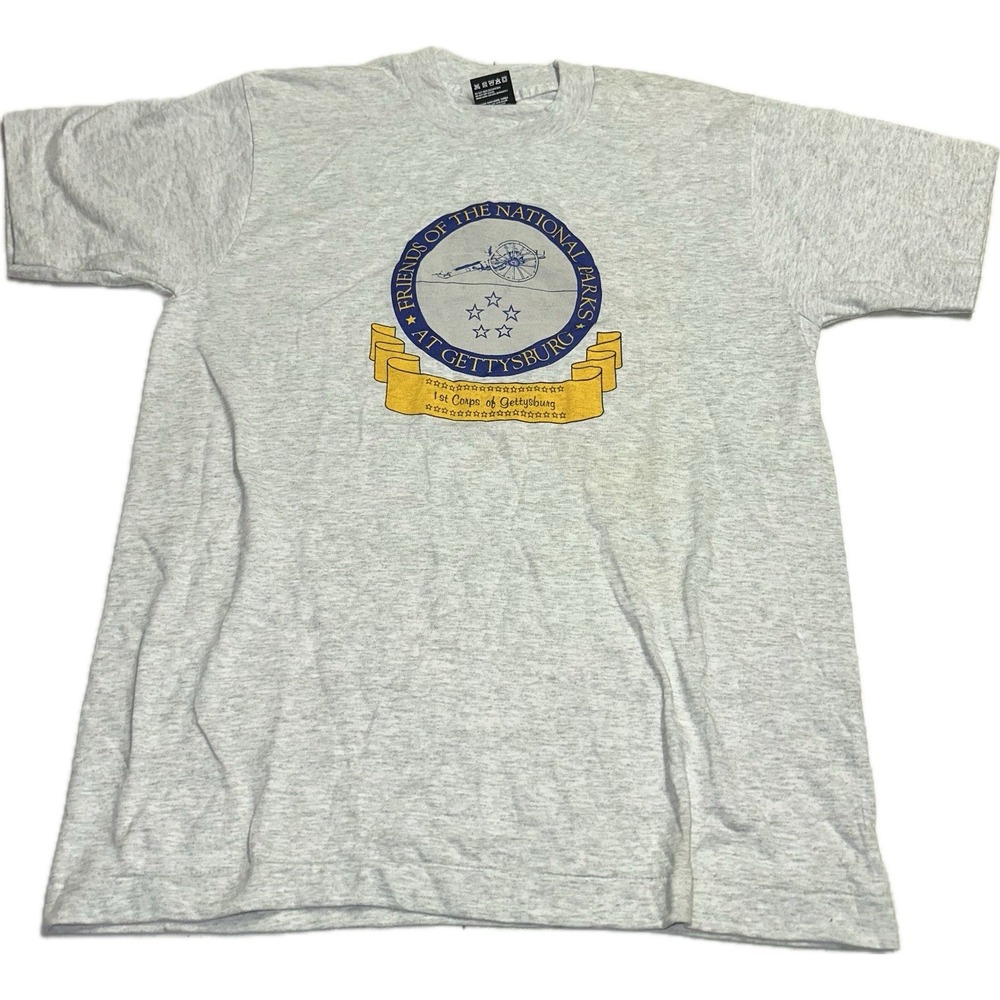 Friends Of The National Parks At‎ Gettysburg Gray Vintage Single Stitch Shirt M